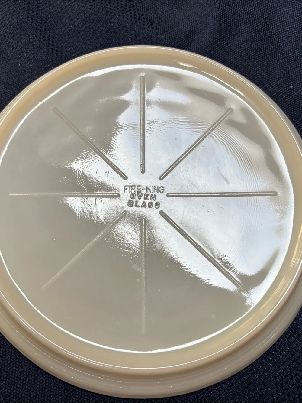 Vintage Fire King Ivory casserole serving dish